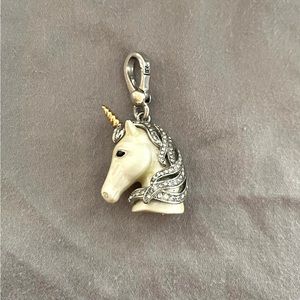 Silver Juicy Couture Unicorn Head Bracelet Charm - Silver Clasp Hardware